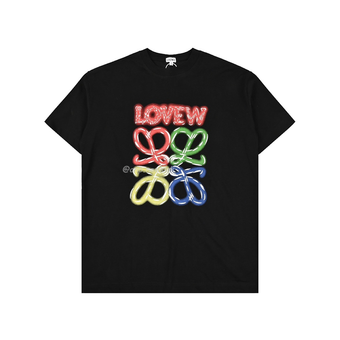 Loewe 24ss Neon Logo Short Sleeved (2) - newkick.app